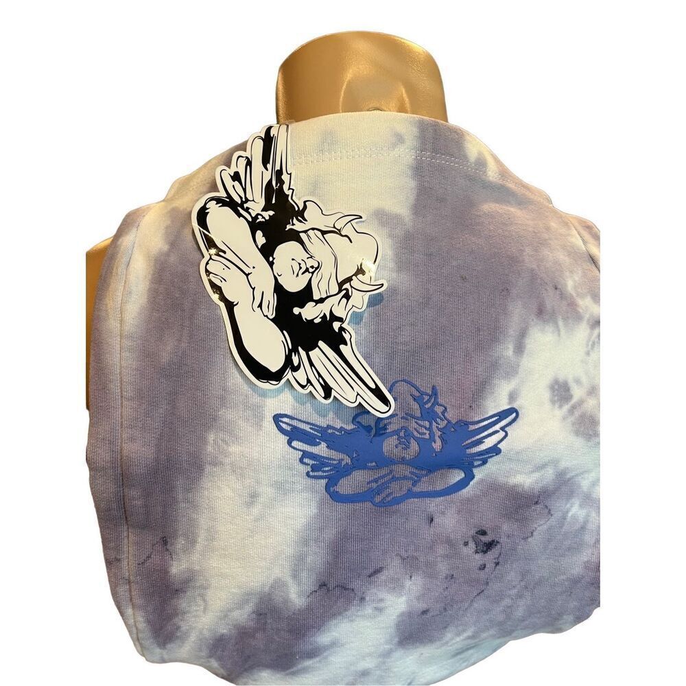 Boys Lie Cotton Tie Dye  Drawstring Backpack  & Sticker NWT